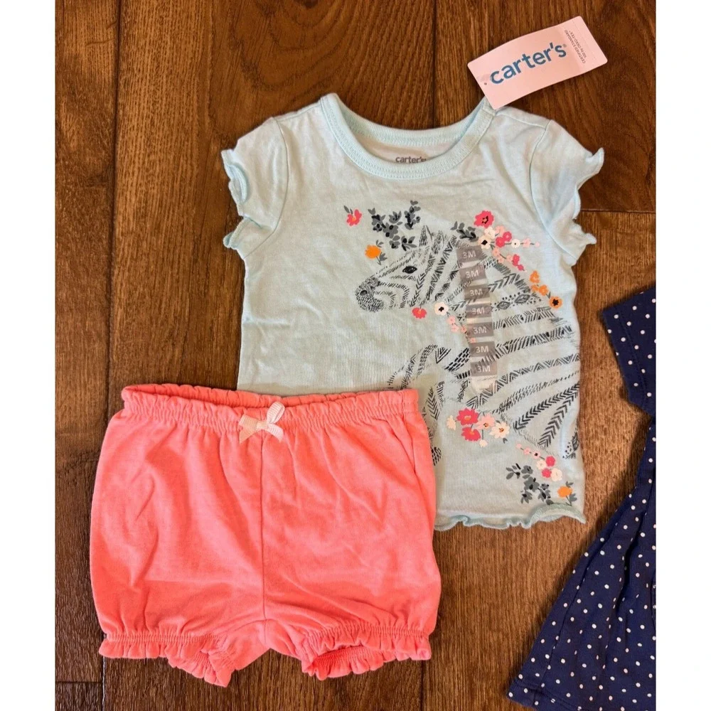Carters Baby Clothes Girl 3 Months Shorts‎ Shirt Dress Romper Summer Outfits Lot